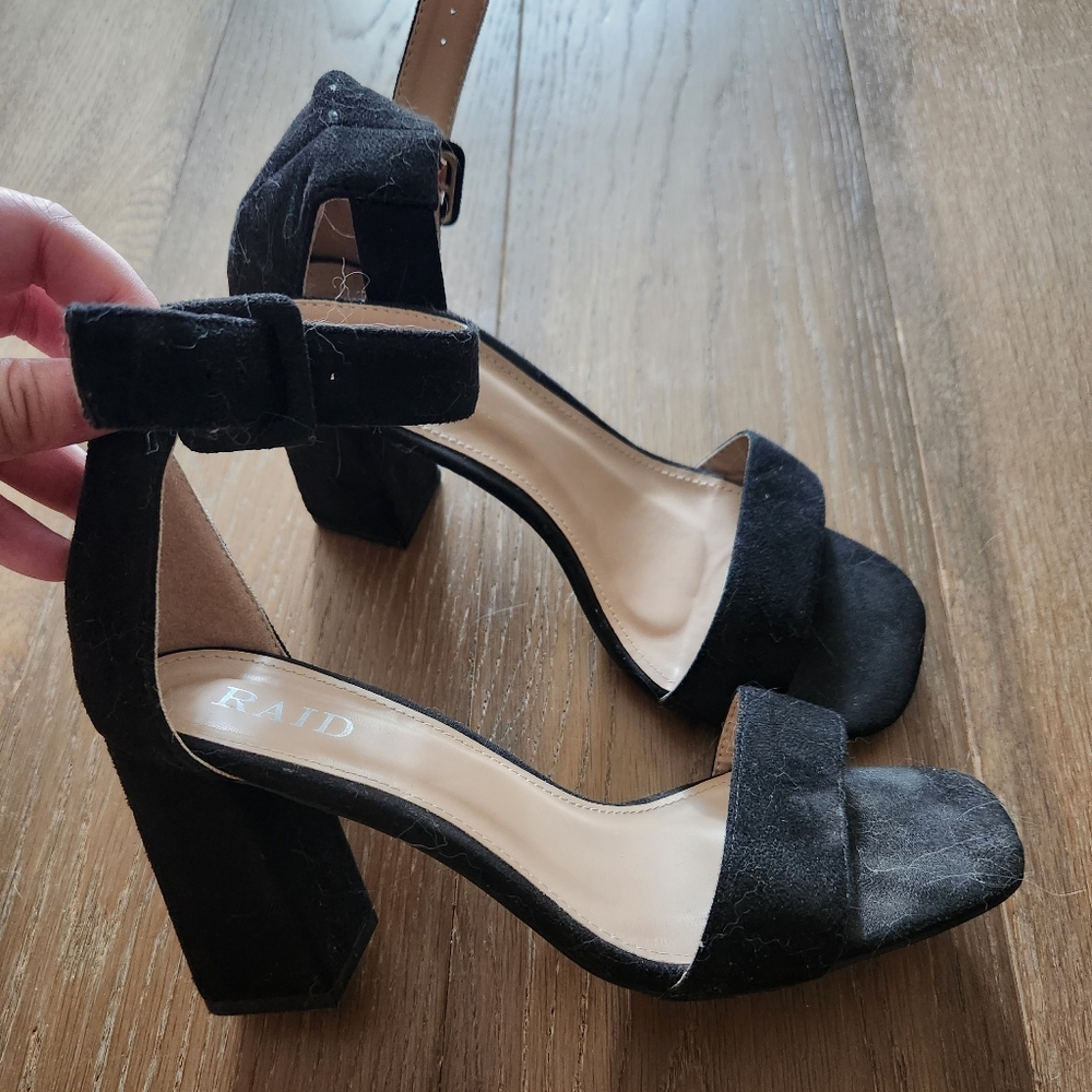 Ankle strap sandal heels